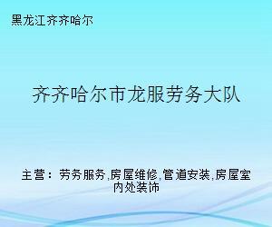 齐齐哈尔市龙服劳务大队 专业劳务服务，助力地方发展与人才就业